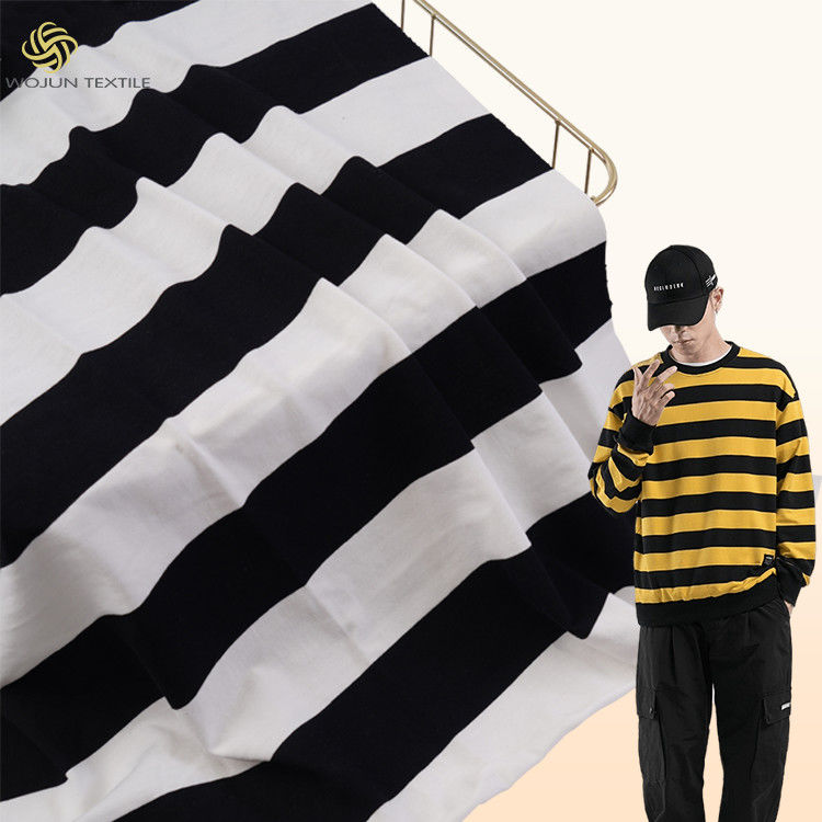Καθαρό βαμβάκι διπλό νήμα Custom Single Jersey ύφασμα απλή υφαντική για T-shirt