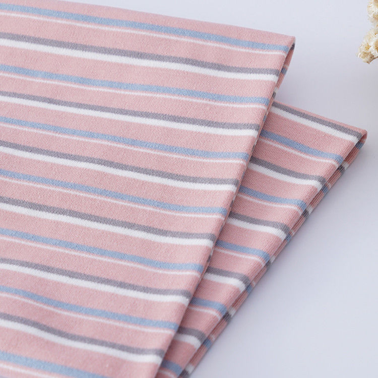 Yarn-Dyed cloth Comfortable And Breathable and soft Striped Knit Fabric For T-Shirt Υφασμένο με νήματα