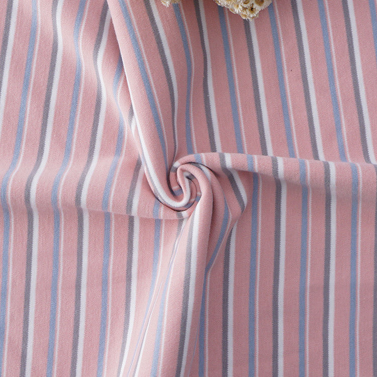 Yarn-Dyed cloth Comfortable And Breathable and soft Striped Knit Fabric For T-Shirt Υφασμένο με νήματα