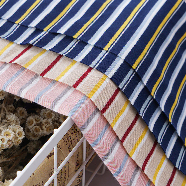 Yarn-Dyed cloth Comfortable And Breathable and soft Striped Knit Fabric For T-Shirt Υφασμένο με νήματα