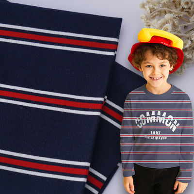 Το ριγωτό καθαρό ύφασμα βαμβακιού 100, Sportswear 192cm πλέκει το ύφασμα νημάτων βαμβακιού