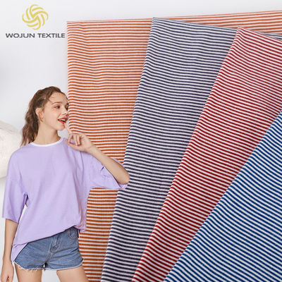 Πολυχρωματικό ριγέ βαμβακερό ύφασμα Νήμα βαμμένο Αναπνευστικό αντιβακτηριακό υλικό