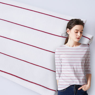 Καλή τιμή. Ριγωτή 225gsm Lycra συναρμολογήσεων βαμβακιού Eco φιλική σύσταση πλευρών υφάσματος σε απευθείας σύνδεση