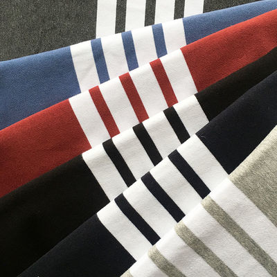 Καλή τιμή. Η πεδιάδα πλέκει το ριγωτό ύφασμα βαμμένο νήμα 350gsm βαμβακιού για το γαλλικό Terry σε απευθείας σύνδεση