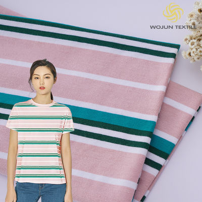 Καλή τιμή. Υγρό-απορροφητικό και αναπνευστικό και και Λυκρά βαμβάκι ριγέ βαμβάκι ύφασμα για μπλουζάκι σε απευθείας σύνδεση