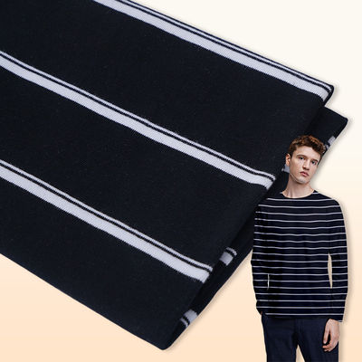 Καλή τιμή. Ανθεκτικό νήμα καθαρό βαμβάκι και αναπνευστικό απορροφητικό ριγέ υλικό ύφασμα για αθλητικά ρούχα σε απευθείας σύνδεση