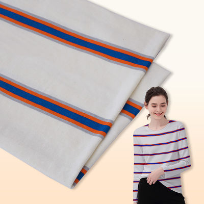 Καλή τιμή. Υγρό-απορροφητικό και αναπνευστικό και και Λυκρά βαμβάκι ριγέ βαμβάκι ύφασμα για μπλουζάκι σε απευθείας σύνδεση