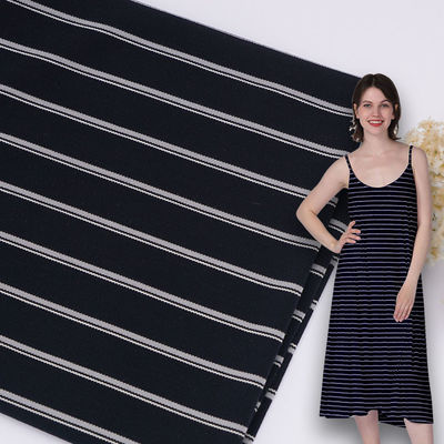 Καλή τιμή. Υγροσκοπικό ομαλό καθαρό λαντζίνγκ Μοδαλικό ριγέ πλεκτό ύφασμα για περιστασιακή χρήση σε απευθείας σύνδεση