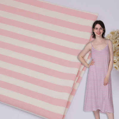 Καλή τιμή. Καθαρό Τζέρσεϊ 175 γραμμάρια ριγέ βαμβακερό ύφασμα για απλή χρήση σε απευθείας σύνδεση