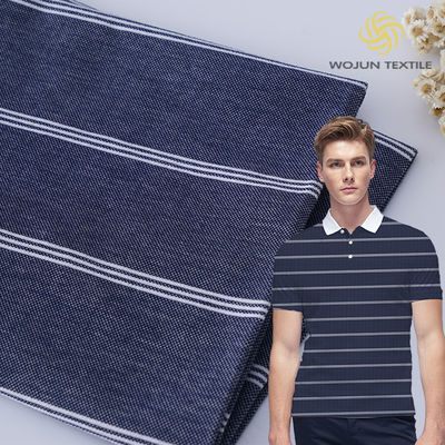 Καλή τιμή. Αναπνευστικό και μοντέρνο άνετο βαμβάκι με ράβδους πλεκτό ύφασμα για τυπικά ρούχα σε απευθείας σύνδεση