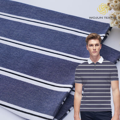Καλή τιμή. Φυσική αίσθηση και καλή υφή άνετα ριγέ υφάσματα για μπλουζάκι πόλο σε απευθείας σύνδεση