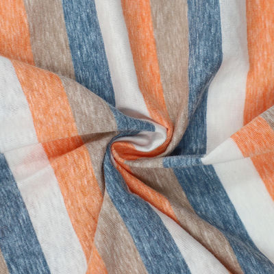 Καλή τιμή. Υφασμάτινο υλικό από βαμβάκι με ράβδους για μπλουζάκια σε απευθείας σύνδεση