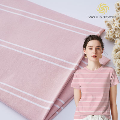 Καλή τιμή. Υγιές και φιλικό προς το δέρμα μαλακό βαμβάκι ριγέ υλικό ύφασμα για μπλουζάκι σε απευθείας σύνδεση