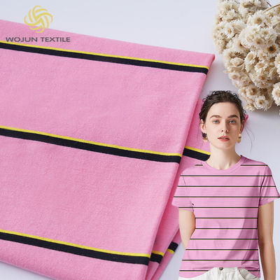 Καλή τιμή. Ελαφρύ και κομψό περιβαλλοντικά και υψηλής ποιότητας ριγέ βαμβάκι για μπλουζάκι σε απευθείας σύνδεση