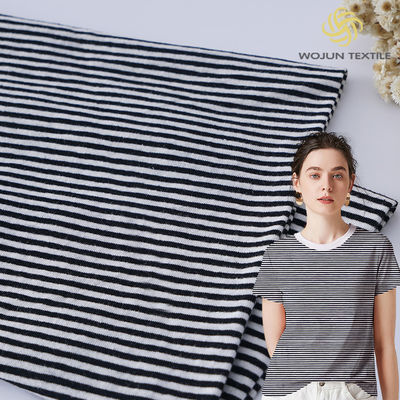 Καλή τιμή. Αναπνευστικό και ελαφρύ, απορροφητικό ιδρώτα, ραβδωτό πλεκτό ύφασμα για φόρεμα γυμναστικής σε απευθείας σύνδεση