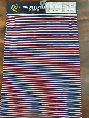 Καλή τιμή. Νήμα βαφή και απαλή μαλακή υγιεινή υφή ριγέ πλεκτά ύφασμα για μπλουζάκι σε απευθείας σύνδεση