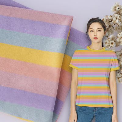 Καλή τιμή. Καλή υφή, αναπνευστική, υγιεινή και ασφαλή και μοναδική ραβδωτή πλεκτή ύλη για μπλουζάκι. σε απευθείας σύνδεση