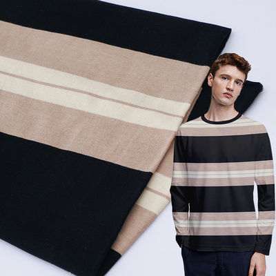 Καλή τιμή. Αναπνευστικό και ανθεκτικό και φιλικό προς το δέρμα ραβδωτό πλεκτό ύφασμα για καθημερινή χρήση σε απευθείας σύνδεση