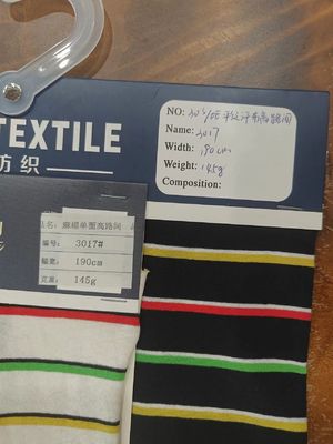 Καλή τιμή. Απορροφητικός ιδρώτας άνετος και απαλός ραβδωτός πλεκτός υφάσματος για μπλουζάκι πόλο σε απευθείας σύνδεση