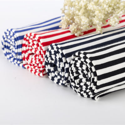 Καλή τιμή. Ανθεκτικό και αναπνευστικό περιβαλλοντικό ραβδωτό πλεκτό ύφασμα για μπλουζάκι σε απευθείας σύνδεση