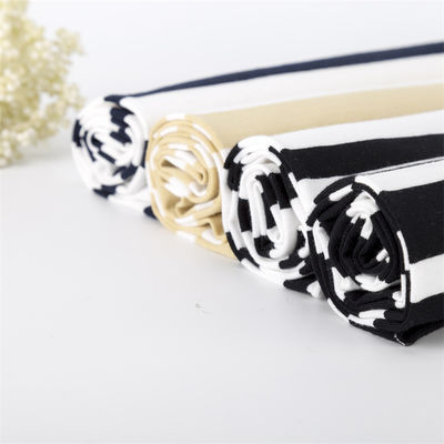 Καλή τιμή. Υγιές και απαλό Υψηλή ανθεκτικότητα χρώματος και φυσικό ραβδωτό πλεκτό ύφασμα για μπλουζάκι σε απευθείας σύνδεση