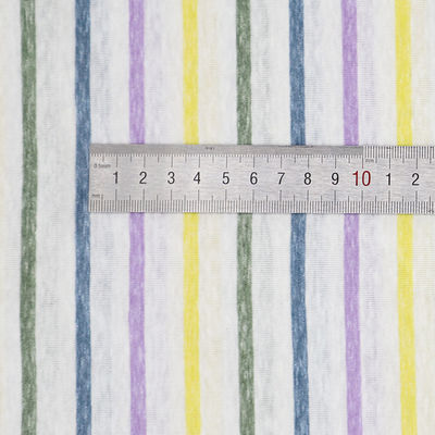 Καλή τιμή. Εύκολο, ανθεκτικό και φιλικό προς το δέρμα, αναπνευστικό ριγέ πλεκτό για μπλουζάκι σε απευθείας σύνδεση