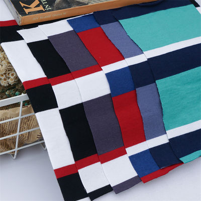 Καλή τιμή. Περιβαλλοντικά φιλικό για το δέρμα και φυσικό ραβδωτό πλεκτό ύφασμα για μπλουζάκι σε απευθείας σύνδεση