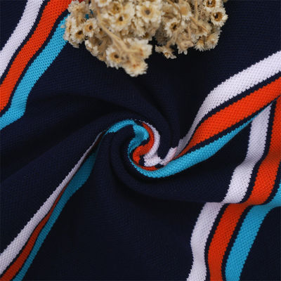 Καλή τιμή. Αναπνευστικό και άνετο και φυσικό ανθεκτικό στην φθορά ραβδωτό πλεκτό ύφασμα για μπλουζάκι πόλο σε απευθείας σύνδεση