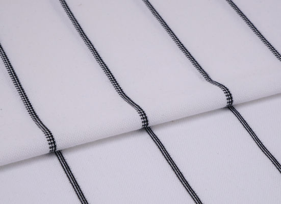 Καλή τιμή. Εύκολο και αναπνευστικό και φιλικό προς το περιβάλλον και φυσικό ριγέ υφάσματα για μπλουζάκι πόλο σε απευθείας σύνδεση