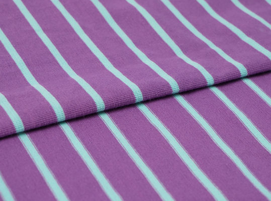 Καλή τιμή. Φυσικό καθαρό βαμβάκι φιλικό προς το δέρμα μοντέρνο ραβδωτό πλεκτό ύφασμα για μπλουζάκι σε απευθείας σύνδεση