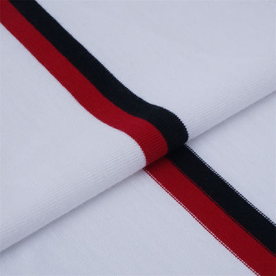 Καλή τιμή. Υψηλής ποιότητας και όχι εύκολο να παραμορφωθεί, αναπνευστικό και αναζωογονητικό, ραβδωτό πλεκτό ύφασμα για μπλούζα πόλο. σε απευθείας σύνδεση