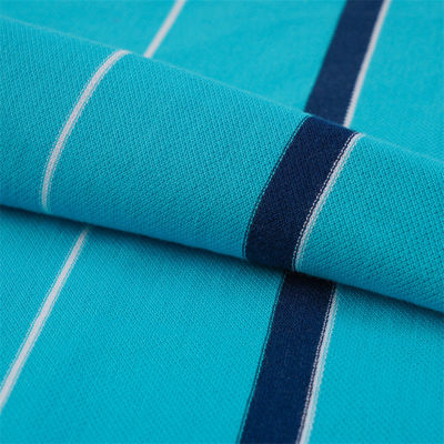 Καλή τιμή. Ανθεκτικό και εύκολο στη φροντίδα και αναπνευστικό άνετο ραβδωμένο πλεκτό ύφασμα για μπλουζάκι πόλο σε απευθείας σύνδεση