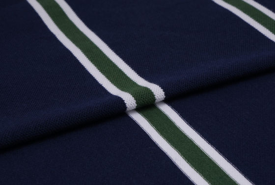 Καλή τιμή. Υγιές και τραγανό, ανθεκτικό στην τριβή, αναπνεύσιμο, άνετο, ριγέ πλεκτό ύφασμα για μπλουζάκι σε απευθείας σύνδεση