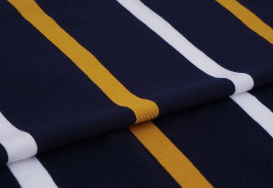 Καλή τιμή. Υψηλής ποιότητας και αναπνεύσιμο και άνετο ριγέ πλεκτό ύφασμα για μπλούζα πόλο σε απευθείας σύνδεση