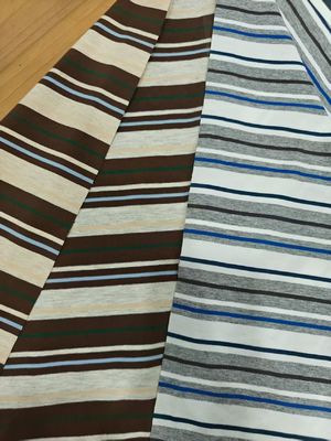Καλή τιμή. Comfortable And Skin-Friendly Low Shrinkage Striped Knit Fabric For T-Shirt σε απευθείας σύνδεση