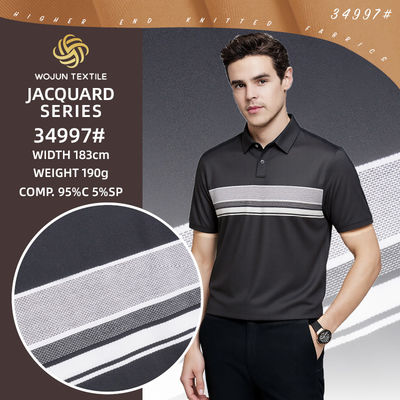 Καλή τιμή. Comfortable, Breathable Good Texture And Breathable Striped Knit Fabric For Polo Shirt σε απευθείας σύνδεση