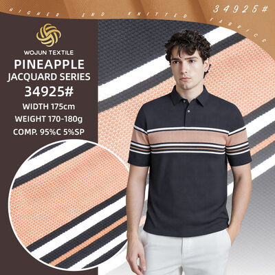 Καλή τιμή. Σειρά ανανάς υφή: 95/5 Βαμβάκι Spandex Striped πλεκτό ύφασμα (175cm) σε απευθείας σύνδεση