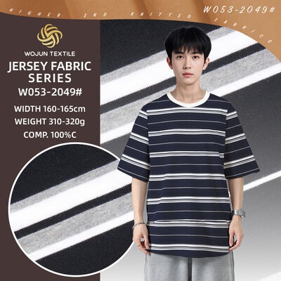 Καλή τιμή. Καλής Ποιότητας Και Διαπνέον, Φιλικό Προς το Δέρμα Ριγέ Βαμβακερό Ύφασμα Για T-Shirt σε απευθείας σύνδεση