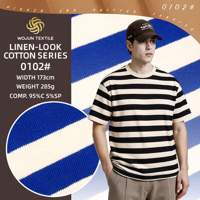 Καλή τιμή. Καλή υφή και άνετα υγιές ριγέ βαμβάκι για μπλουζάκι πόλο σε απευθείας σύνδεση