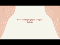 Πλεκτό ύφασμα από βαμβάκι Pique 100% βαμμένο με ρίγες για πόλο μπλουζάκι