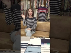 Φιλικό προς το δέρμα, άνετο, αναπνευστικό, καλή υφή, νήμα βαμμένο, ριγέ βαμβάκι για μπλουζάκι